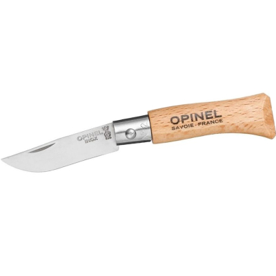 Нож складной Opinel №2 VRI Tradition Inox (нержавеющая сталь, рукоять бук, длина клинка 3,5 см)