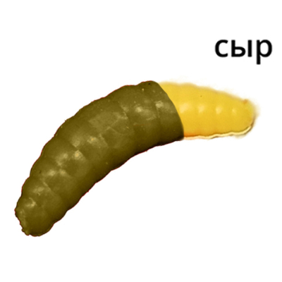 Мягкая приманка Trout Zone Maggot 1,3" сыр пеллетс сырный