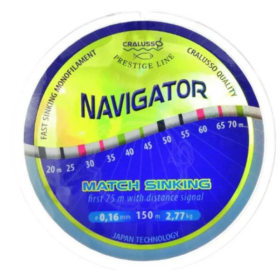 Леска Cralusso Navigator Match Sinking 150m with QSP - 0,18мм
