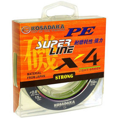 Леска плетеная Kosadaka Super PE X4 150м Dark Green 0,10мм, 3,2кг BSLX4-DG-010-150