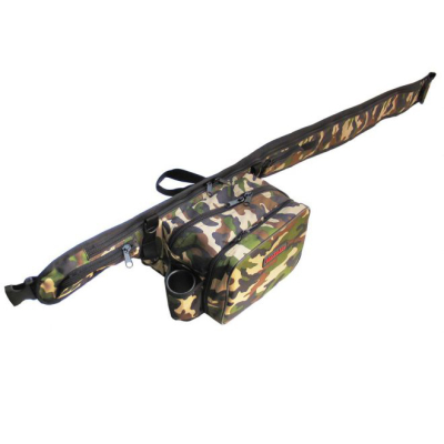 Чехол для удилища (до 132 см) + поясная сумка с держателем удилища ideaFisher Stakan Stradivari Камуфляж