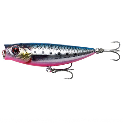 Воблер Savage Gear 3D Minnow Popwalker 80 Floating цв. Pink Belly Sardine Php