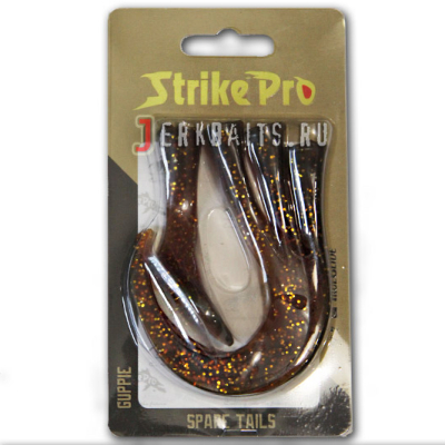 Хвост силиконовый для Strike Pro Guppie, цвет: Моторное масло EG-208T #Motor Oil Glitter