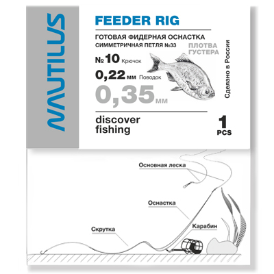 Фидерная оснастка Nautilus Симметричная петля №33 d-0.35мм кр.№10