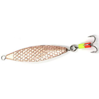 Блесна вертикальная "Яман" Листик с тройником 40мм 5,7гр. цвет никель/медь