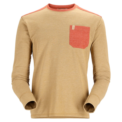 Футболка Simms Henry's Fork Crew, Camel Heather/Clay Heather, 3XL