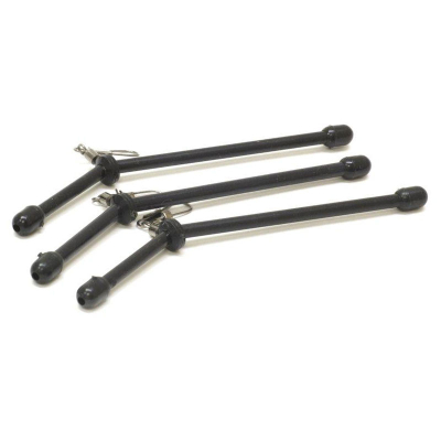 Антизакручиватели Trimm пластиковые с карабином 18 см, черные 3 шт. в уп.