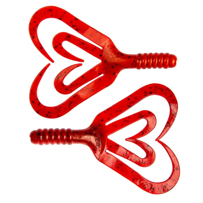 Силиконовая приманка Helios Credo Four Tail 2,35"/6 см Pepper Red 10шт. (HS-20-030)