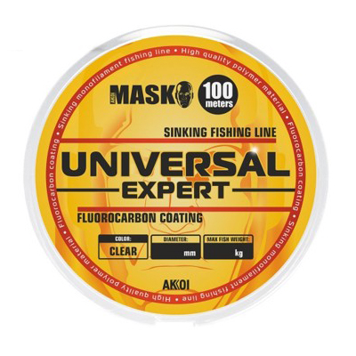 Леска Akkoi Mask Universal Expert 100m clear (прозрачная) 0.28mm (7.6kg)