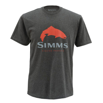 Футболка Simms Trout Logo SS T Charcoal Heather размер S
