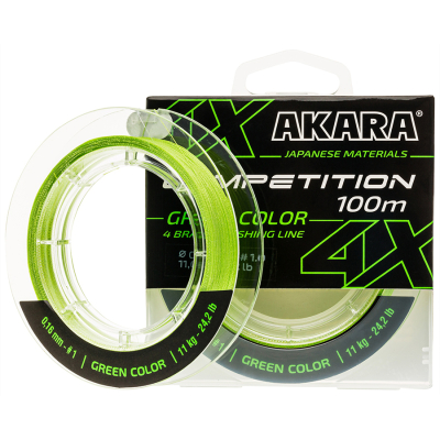 Шнур Akara Competition Green 100 м 0,18