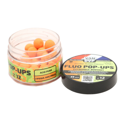 Поп-апы Van Daf Груша-кислица, 12мм, оранжевый  (25шт.)
