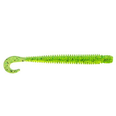 Твистер Mottomo Deft Worm 10см Chartreuse Pepper 8шт.