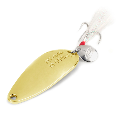 Блесна GT-BIO Single Curve Spoon 8см, 30гр, золото