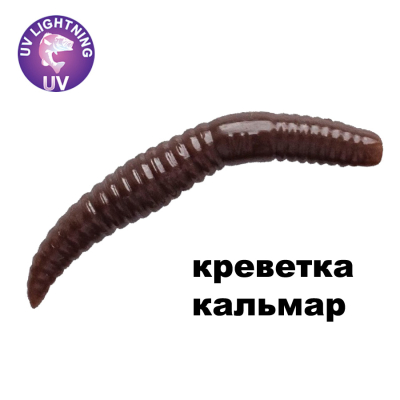 Силиконовая приманка Crazy Fish MF Baby Worm 2" 66-50-100-7-EF креветка+кальмар цв. 100