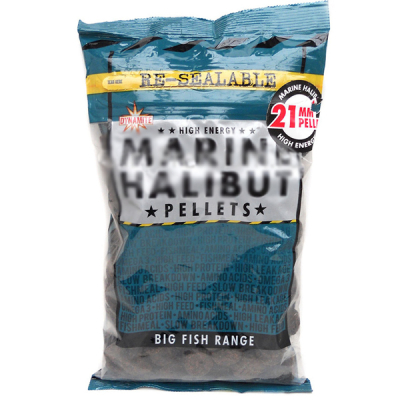 Пелетс Dynamite Baits 900гр. Marine Halibut 21 мм. Просверленный (DY095) (морской палтус)