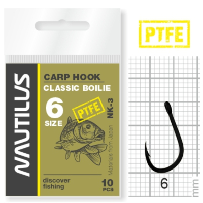 Крючок Nautilus Carp Classic Boilie NK-3PTFE № 6