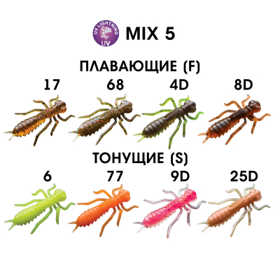 Силиконовая приманка Crazy Fish Kasari 1" 52-27-M5-7-FS кальмар+креветка