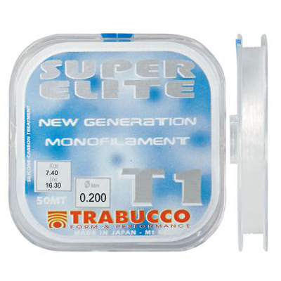 Леска Trabucco Super Elite T1 Tournament, Clear 50m - 0.060mm 0.80kg