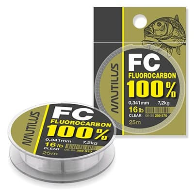 Леска Nautilus FC Fluorocarbon 100% d-0.489 11.9кг 26lb Clear 25м