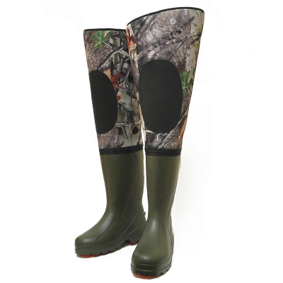 Сапоги рыбацкие Nordman Neo Plus из ЭВА с голенищем из цветного неопрена (46/47, оливковый, осенний лист)