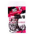 Крючок офсетный Jig It Worm Offset, 10шт/уп. №1, цв. Тефлон