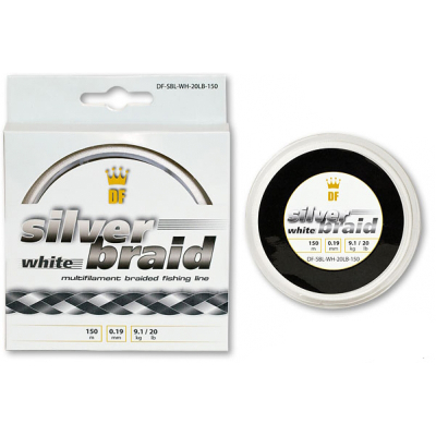 Леска плетеная DreamFish Silver Braid White 150м 0.15мм 6.8кг