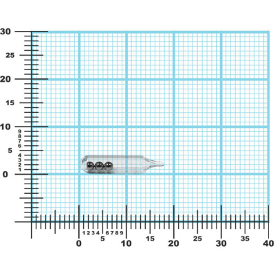Шумовая капсула Vido Craft Glass Rattle 4*18, диам. 4 мм,3 шарика, длина 18 мм VD-GR(4*18)