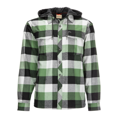 Рубашка Simms Coldweather Hoody, Moss Green Buffalo Plaid, XXL