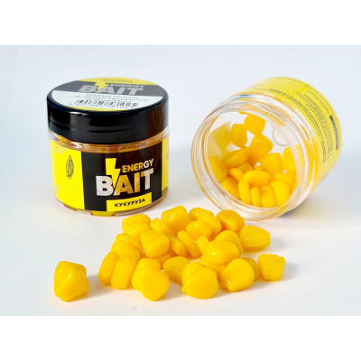 Искусственная насадка Energy Bait КУКУРУЗА тонущая, цв. желтый натур., ароматизир. (60шт)