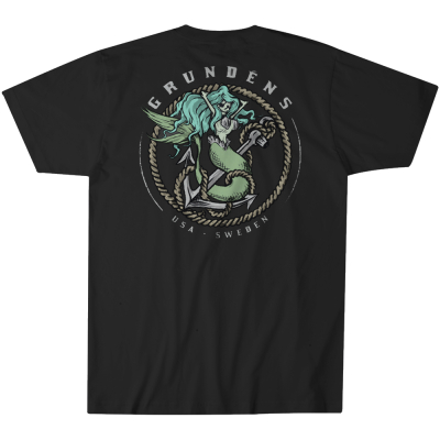 Футболка Grundens Mermaid SS T-Shirt, Black, XL