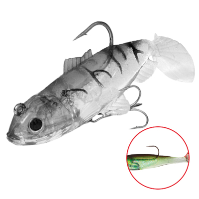 Силиконовая приманка оснащенная Mikado Crystal Fish WXH-63-6см цв. 73 (1уп.-2шт.)