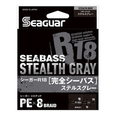 Шнур плетеный Seaguar R18 Full Sea Bass Stealth Gray 150m #1.5