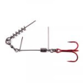 Готовый монтаж Savage Gear SS Corkscrew Stinger Red + Bn, 3г, No2/0, 35кг, уп.2шт, арт.72278