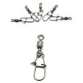 Вертлюг с застежкой Namazu Rolling Ribbed Swivel With Nice Snap, цв. BN, р. 8, test-17 кг, катаный