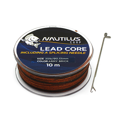 Лидкор Nautilus Supreme Lead Core 45lb 10м Army Brick