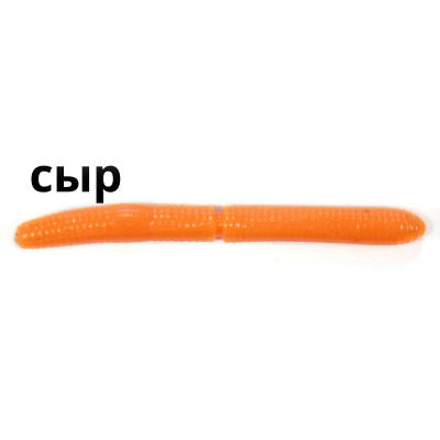 Силиконовая приманка Trout Zone Wake Worm FAT 2,4" цвет оранжевый