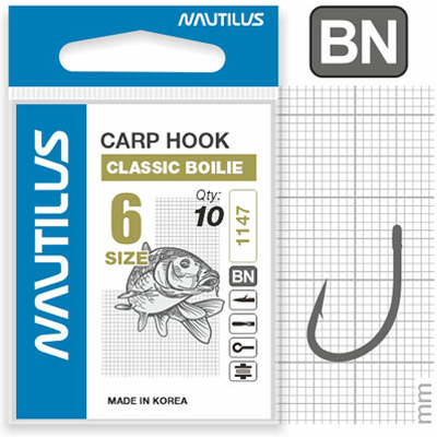 Крючок Nautilus Carp Classic Boilie 1147BN № 6