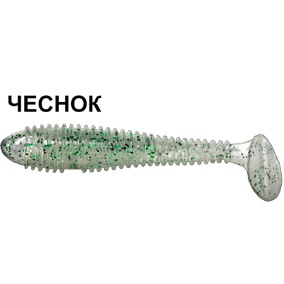 Силиконовая приманка Crazy Fish Vibro Fat 1-7.1-7-5 чеснок цв. ghost (призрак)