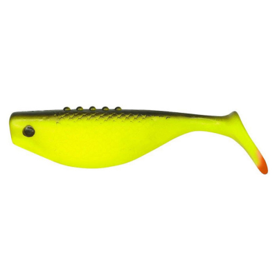 Риппер Dragon Fatty 3"/7,5cm 15 шт. SUPER YELLOW/BLACK  red tail