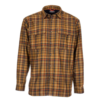 Рубашка Simms Coldweather LS Shirt, Dark Bronze Admiral Plaid, M