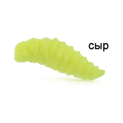 Силиконовая приманка Ojas Oks SW32, Сhartreuse (fluo), 10шт/банка, аромат Сыр