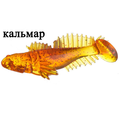 Силиконовая приманка Flagman Bullfish 1.5" цв. honey red flake 10pc squid