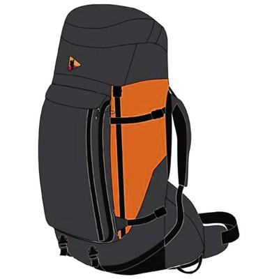 Рюкзак Bask Z 55 цв. Черный/Оранжевый