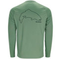 Термофутболка Simms Tech Tee - Artist Series, Trout Outline/Field, S
