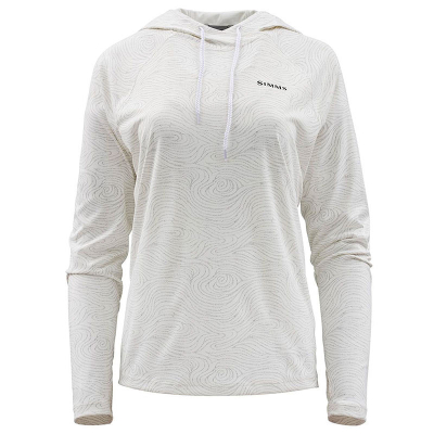 Термофутболка Simms Women's Solarflex Hoody - Print, Eddy White, S