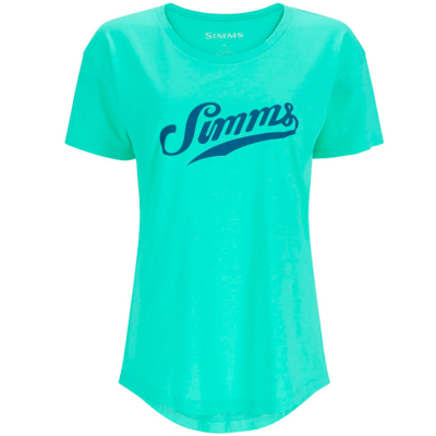 Футболка Simms Women's Script T-Shirt, Gulf Blue, L