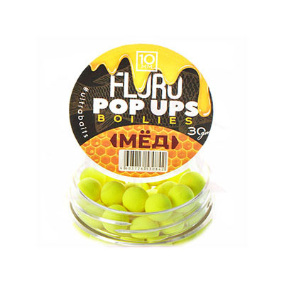 Бойлы плавающие Ultrabaits Fluro Pop Ups (Мёд) 14мм