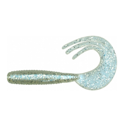 Твистер Dragon Dancer 1.5"/3.5cm 20 шт. PEARL BS silver glitter