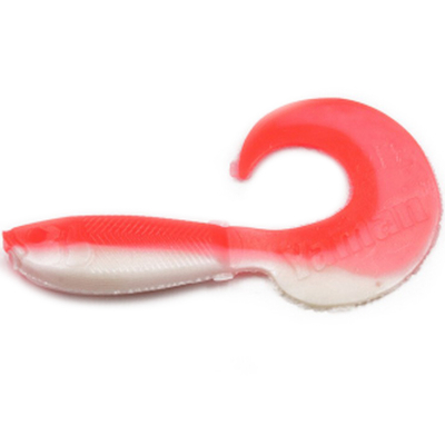 Силиконовая приманка Yaman Pro Mermaid Tail 3" цвет #27 - Red White (уп. 10 шт.)